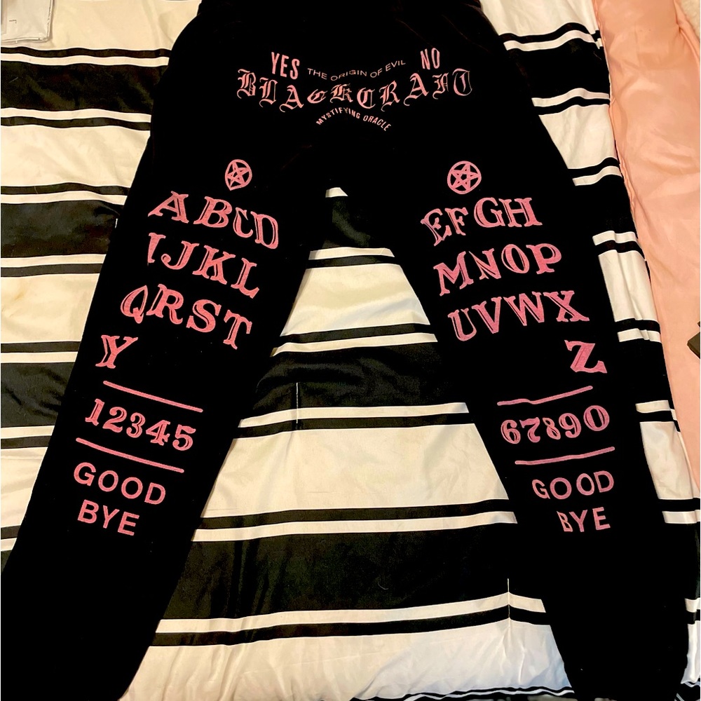 Ouija - Pink Print Joggers by Black Craft Cult